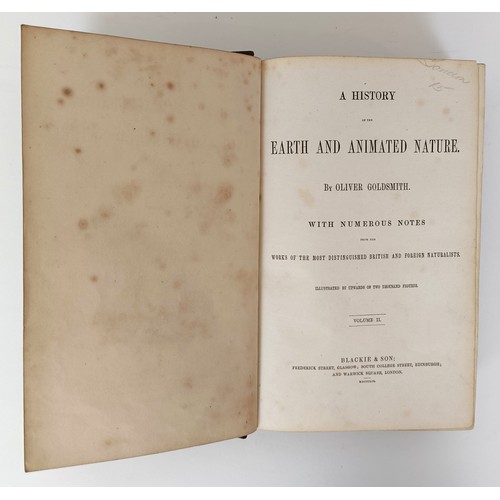 39 - Goldsmith (Oliver), A History Of The Earth And Animated Nature, 2 Vol.