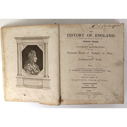 43 - Lyttleton (George Courtney), A History Of England, 3 Vol, and assorted other books