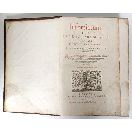 50 - Digeftum (sic) Vetum, published 1604, 5 Vol.