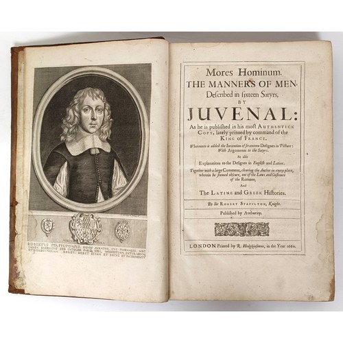 51 - Stapylton (Robert), Mores Hominum, The Manners Of Men, Defcribed (sic) in Sixteen Satyrs, By Juvenal... 