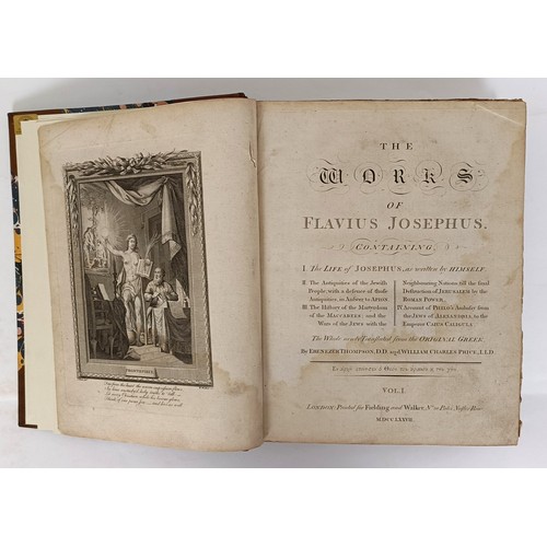 54 - Thompson (Ebenezer), and Price (William Charles) The Works Of Flavius Josephus, 2 Vol, later bound, ... 