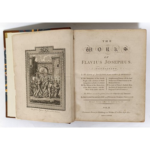 54 - Thompson (Ebenezer), and Price (William Charles) The Works Of Flavius Josephus, 2 Vol, later bound, ... 