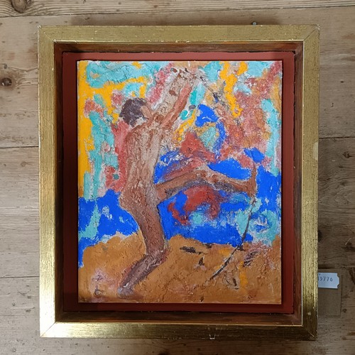 268 - 20th century, English school, a dancing figure, mixed media on board, 30 x 25 cm