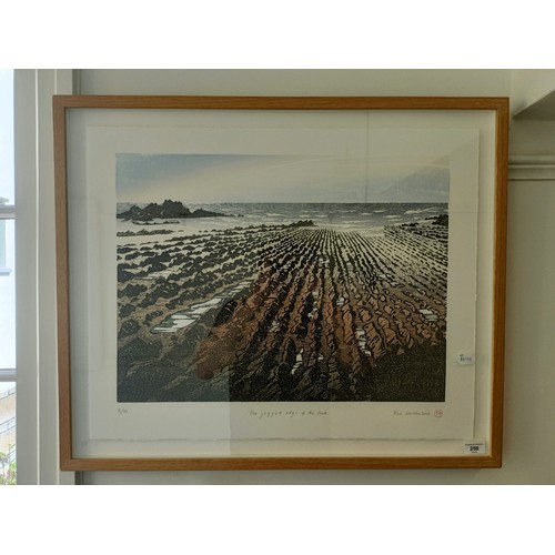 256 - ***Regretfully Withdrawn*** Rod Nelson, The Jagged Edge Of The Land, limited edition print, 8/50, si... 