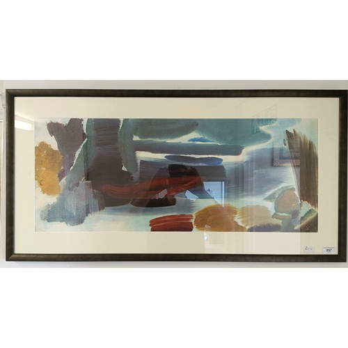 257 - An abstract print, 33 x 83 cm