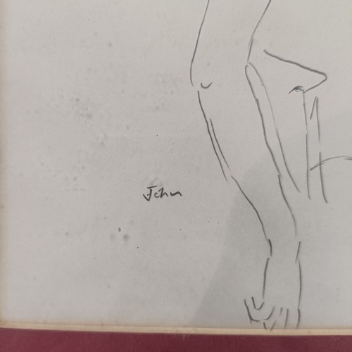 283 - Augustus John (British 1878 - 1961) study of a nude, pencil, signed, 18 x 28 cmChristies label verso... 