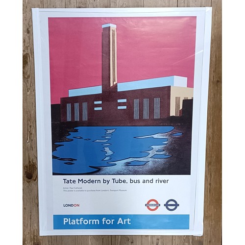 298 - A vintage National Savings Bank Poster, 105 x 77 cm, unframed and three art exhibition posters (4)
