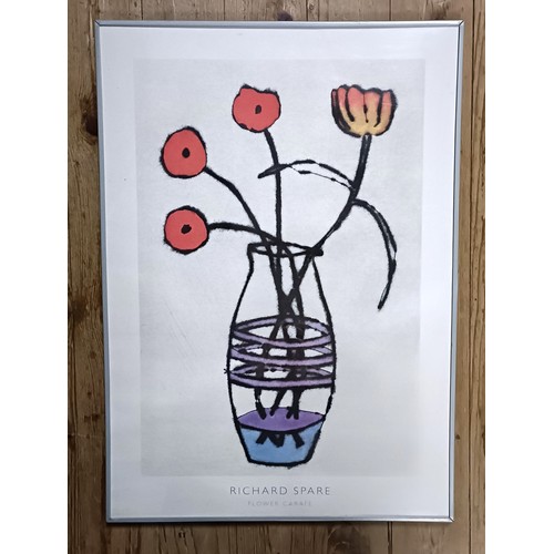 298 - A vintage National Savings Bank Poster, 105 x 77 cm, unframed and three art exhibition posters (4)