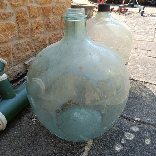 Two glass carboys