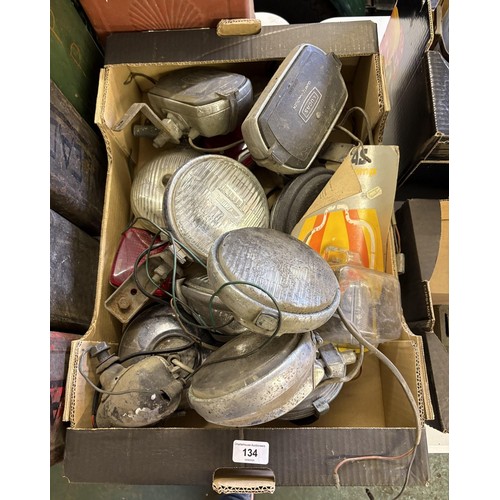 134 - Assorted driving and other lamps