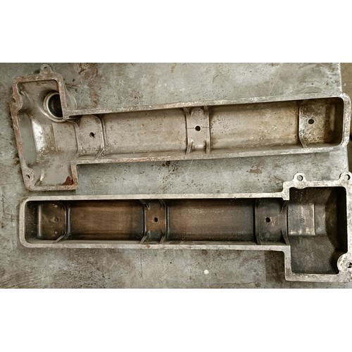 152 - A rare pair of MGA Twin Cam covers, with an oil cap