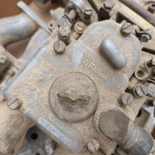 179 - A Derrington-HRD crossflow alloy head to fit a BMC B series 1500/1600/1800, with a pair of twin Webe... 