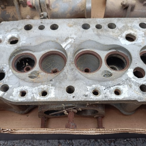 179 - A Derrington-HRD crossflow alloy head to fit a BMC B series 1500/1600/1800, with a pair of twin Webe... 