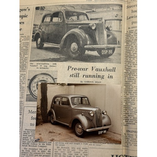 10 - 1939 Vauxhall 10 H-Type <br />Registration number DSP 86<br />Chassis number H1319606<br />Engine nu...
