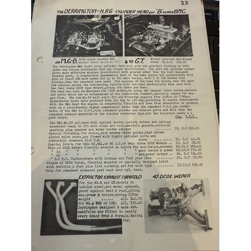 179 - A Derrington-HRD crossflow alloy head to fit a BMC B series 1500/1600/1800, with a pair of twin Webe... 