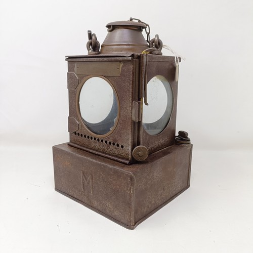 2067 - An LNER international signal lamp, stamped Alford, 27 cm highProvenance:  A single Owner West County... 