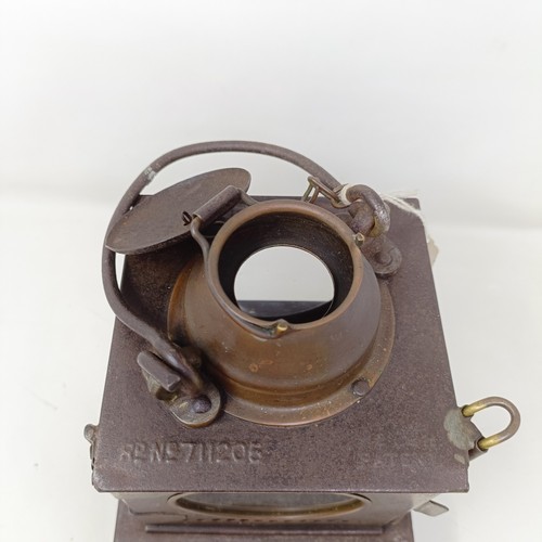 2067 - An LNER international signal lamp, stamped Alford, 27 cm highProvenance:  A single Owner West County... 