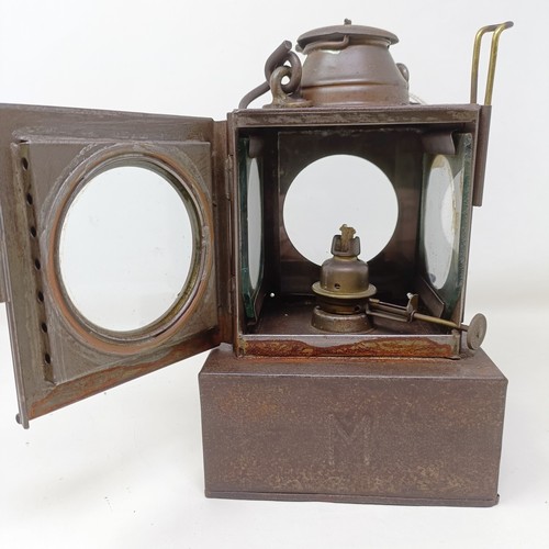 2067 - An LNER international signal lamp, stamped Alford, 27 cm highProvenance:  A single Owner West County... 