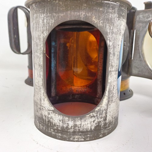 2047 - A BR(W) Paddington type guard's lamp, 32 cm high, and a GWR Paddington type guard's lamp, 33 cm high...