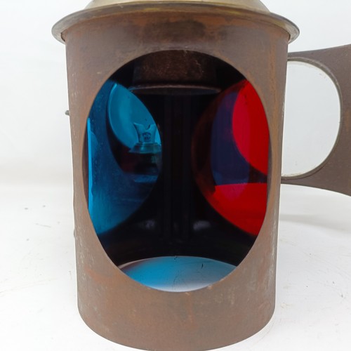 2047 - A BR(W) Paddington type guard's lamp, 32 cm high, and a GWR Paddington type guard's lamp, 33 cm high...