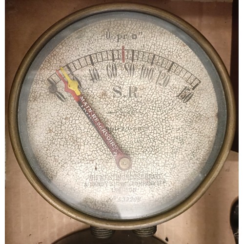 2021 - A BR gauge dial, and assorted railwayana (box)<br />Provenance:  A single Owner West County Collecti...
