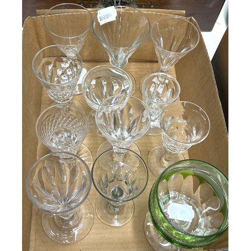 343 - A 19th century wine glass and eleven others (12)