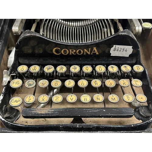 360 - A vintage Corona typewriter, cased