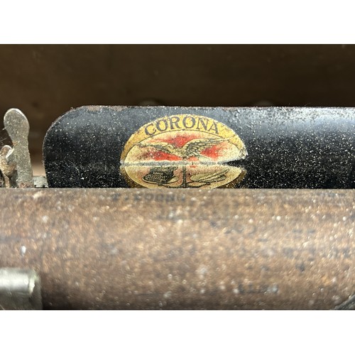 360 - A vintage Corona typewriter, cased