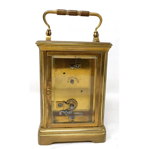 316 - A carriage clock, 16 cm high