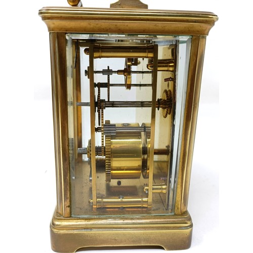 316 - A carriage clock, 16 cm high