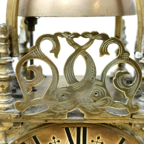 318 - A lantern clock, 35 cm high