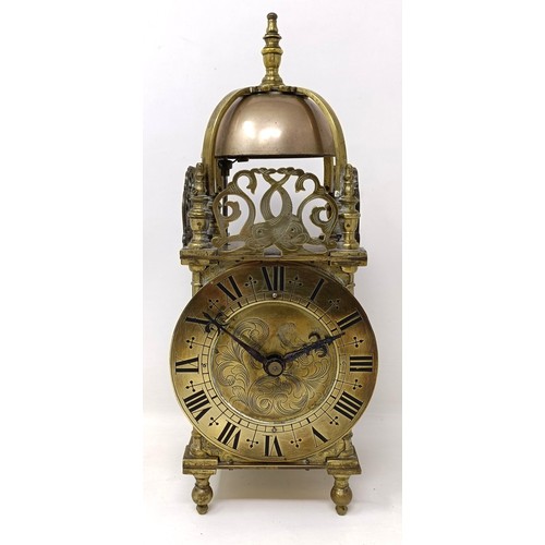318 - A lantern clock, 35 cm high