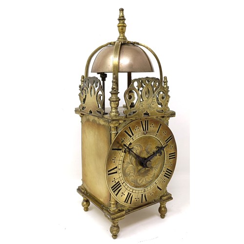 318 - A lantern clock, 35 cm high