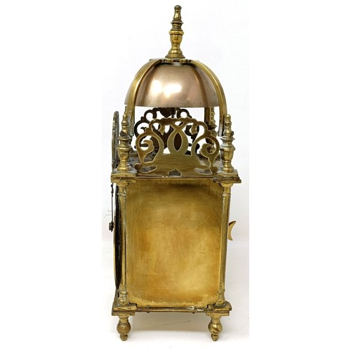 318 - A lantern clock, 35 cm high