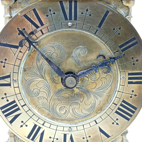 318 - A lantern clock, 35 cm high