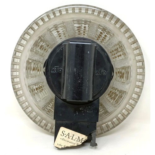 319 - After Andre-Leon Hatot, a glass clock, 23 cm diameter, movement damaged