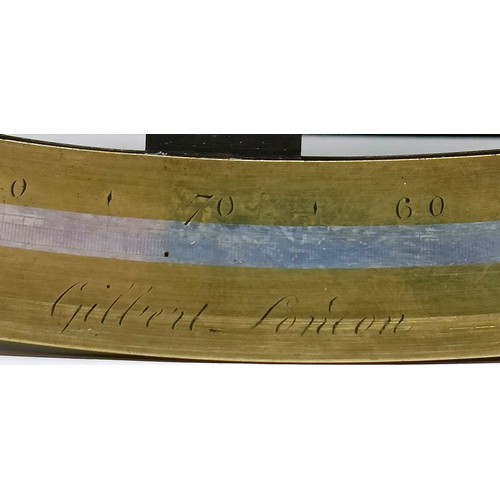 321 - An 8 inch radius double-framed Vernier Sextant, by Gilbert of London, circa 1820, cased