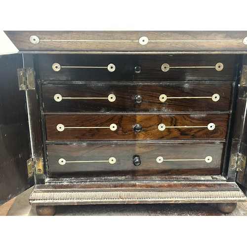 342 - A 19th century rosewood jewellery box, 30 cm wide, a box, and assorted costume jewellery (2)