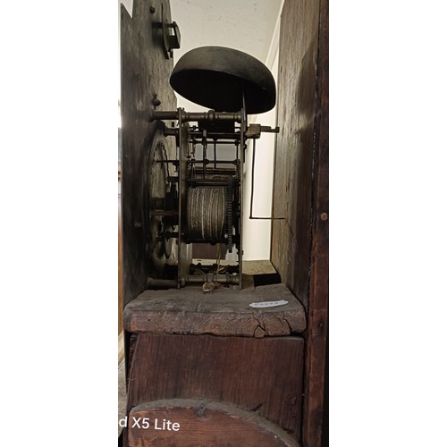 330 - A longcase clock, the brass dial signed Sam Jonnson, with a subsidiary seconds dial and date apertur... 