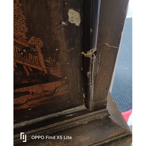 330 - A longcase clock, the brass dial signed Sam Jonnson, with a subsidiary seconds dial and date apertur... 