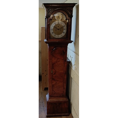 329 - A longcase clock, the brass dial signed William Carter, Walthamstow, having an eight day movement, s... 