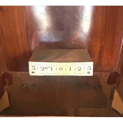 325 - A regulator longcase clock, the 30 cm diameter silvered dial signed John McLennan, London, in a maho... 