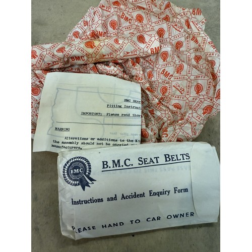 183 - A BMC ADA 3897 Seat Belt, new old stock, and another similar (2)