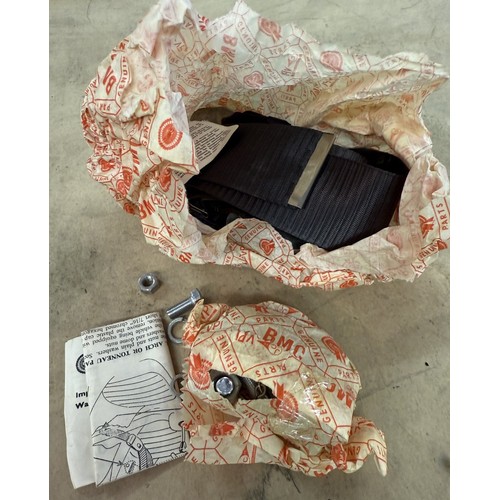 183 - A BMC ADA 3897 Seat Belt, new old stock, and another similar (2)