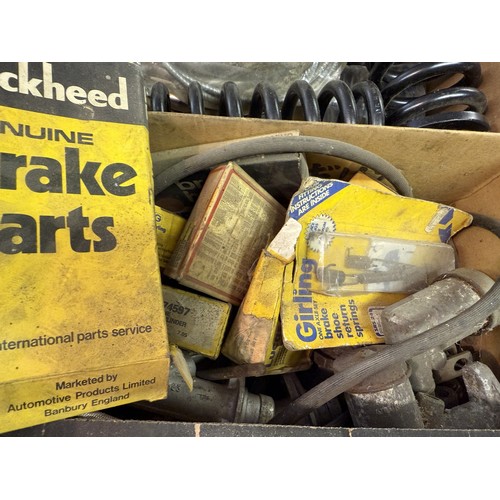 181 - Assorted new old stock and other parts, including springs, cylinders and other items (2 boxes)