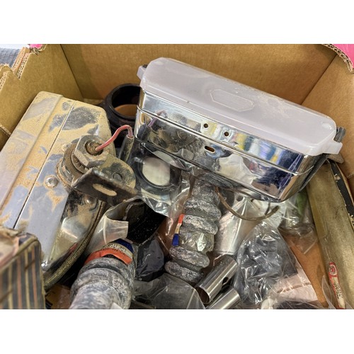 181 - Assorted new old stock and other parts, including springs, cylinders and other items (2 boxes)