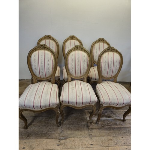 960 - A set of six gilt framed chairs (6)
