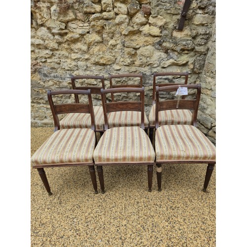 986 - A set of six mahogany bar back dining chairs, two other chairs, and a bergere armchair (9)