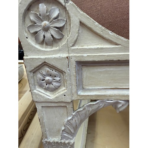 999 - A pair of Neo Classical style carved and painted armchairs, in the manner of Thomas Hope, sign of wo... 