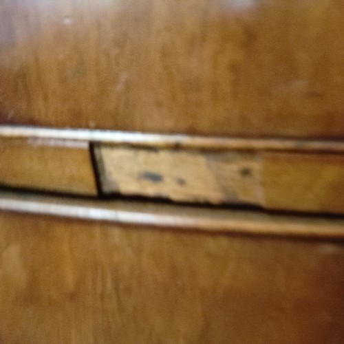 968 - A mahogany bow front chest, having four drawers, 88 cm wide
